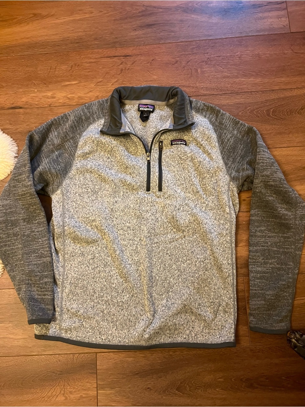 Patagonia Gray Heather Quarter-Zip Performance Pullover